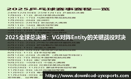 2025全球总决赛：VG对阵Entity的关键战役对决