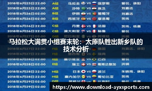 马拉松大满贯小组赛末轮：太原队胜出新乡队的技术分析